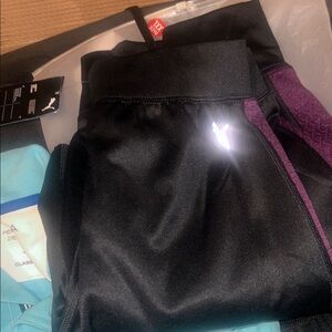 Puma Kids Black and Purple Leggings